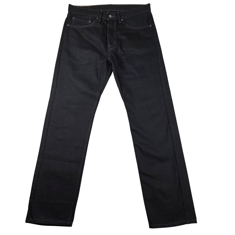 Levi Strauss 505 Mens Black Jeans Straight Leg Cotton Denim W36 L32  *Measured
